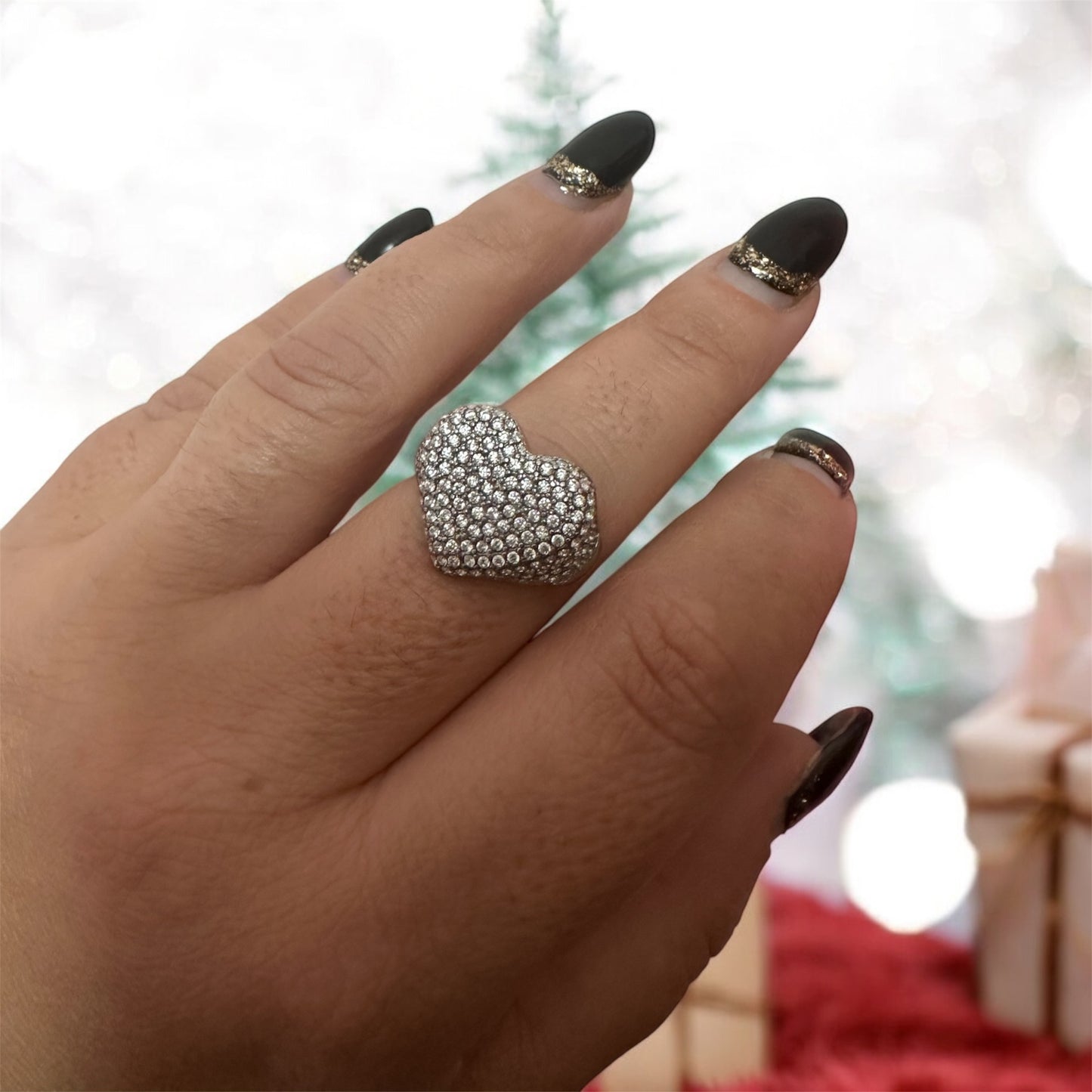 Crystal Heart Ring