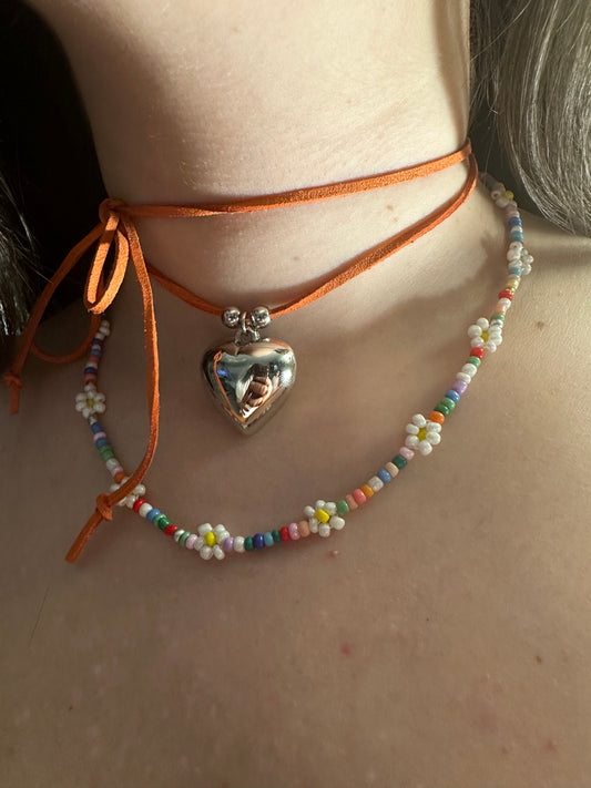 Choker più collana Floreale