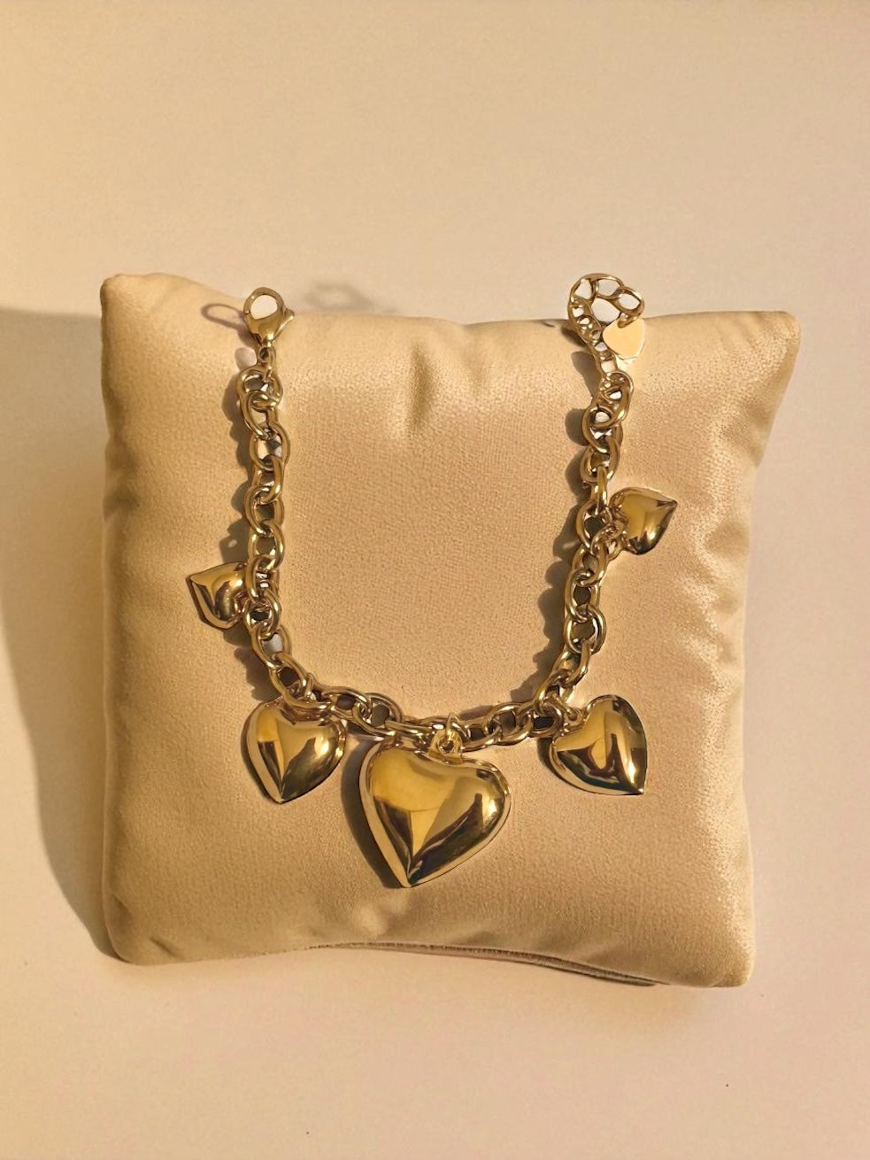 Bracciale Cuori crescenti sonaglio
