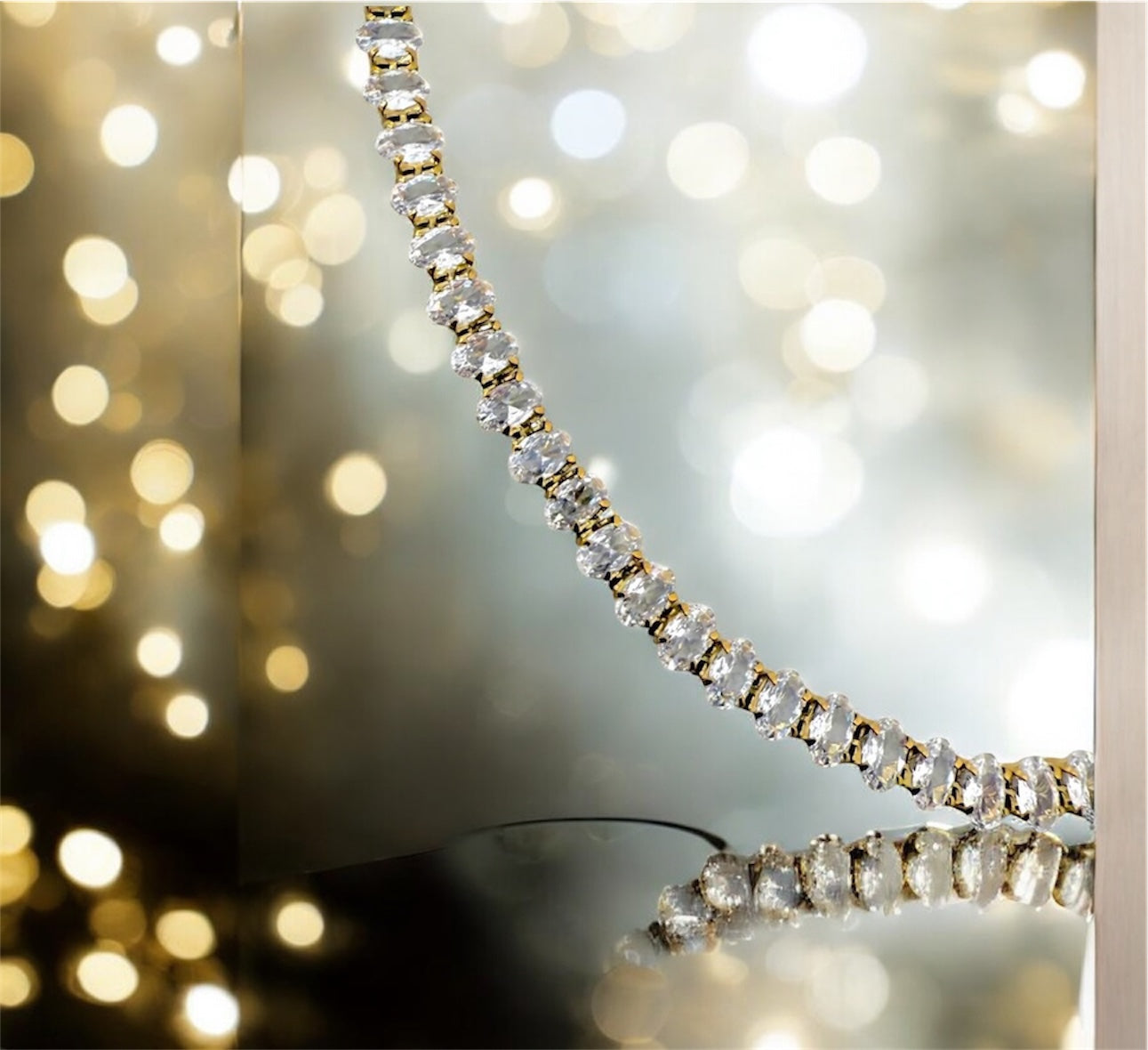 Collana Tennis pietra Ovale.