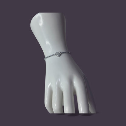 Bracciale Tennis Cuore (con cursore)