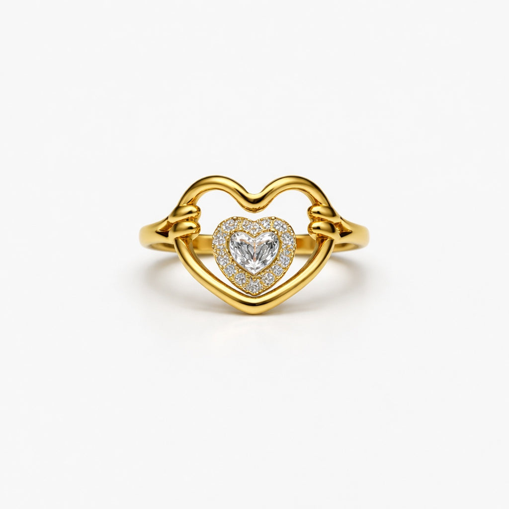 Anello Doppio Cuore