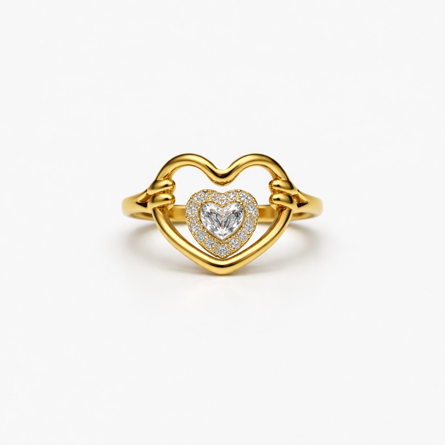 Anello Doppio Cuore