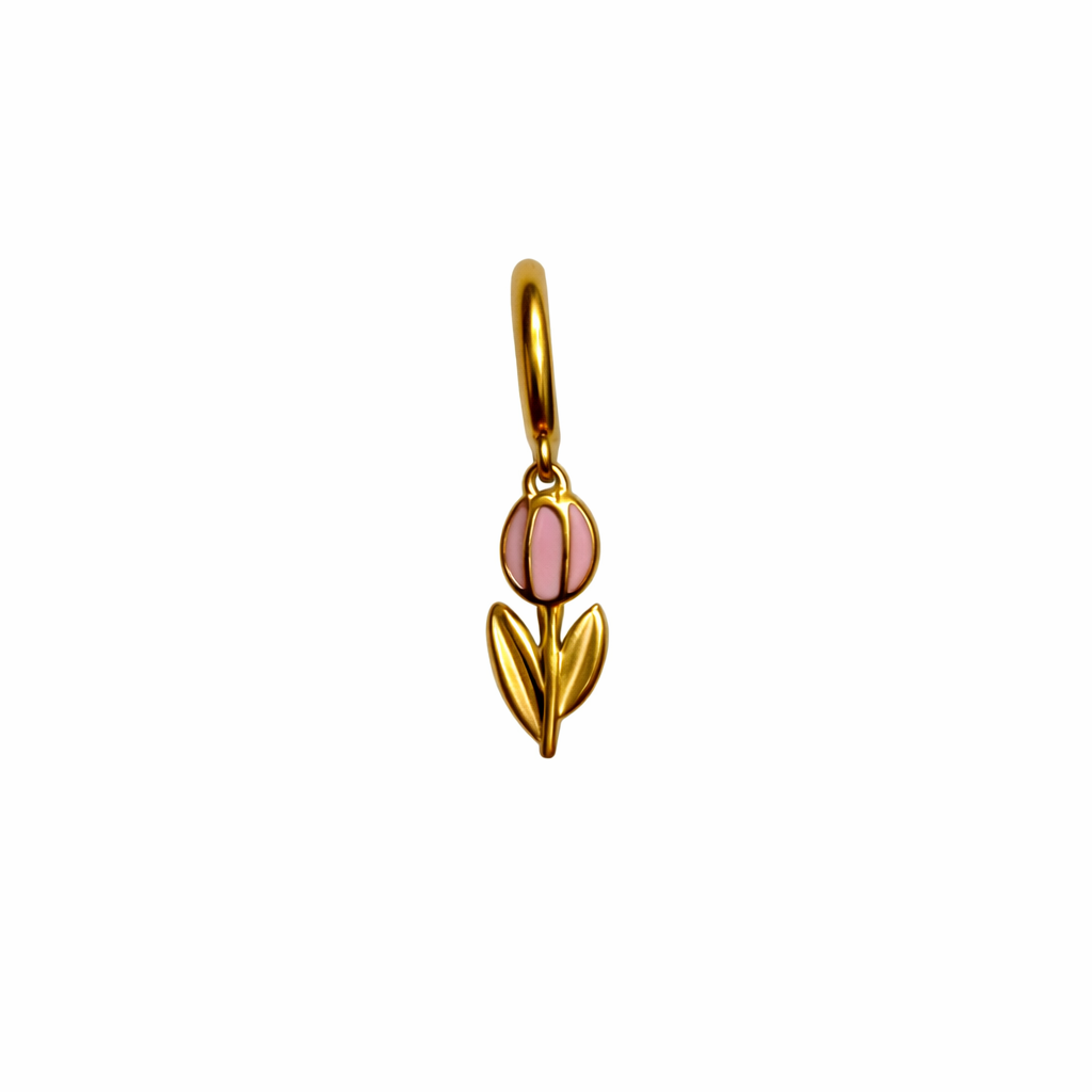 Orecchini Tulip Gold Smaltato