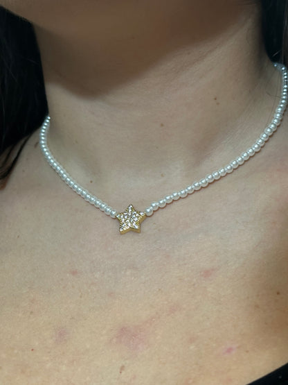 Collana perle stellate