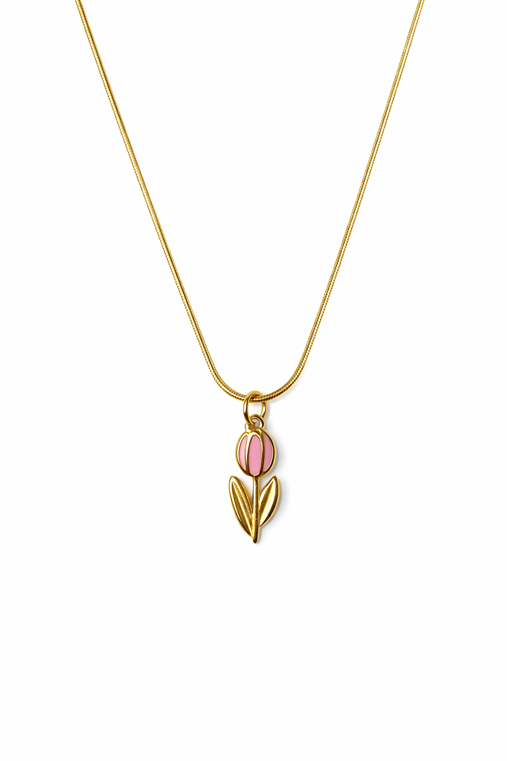 Collana Tulip Gold smaltata (con cursore)