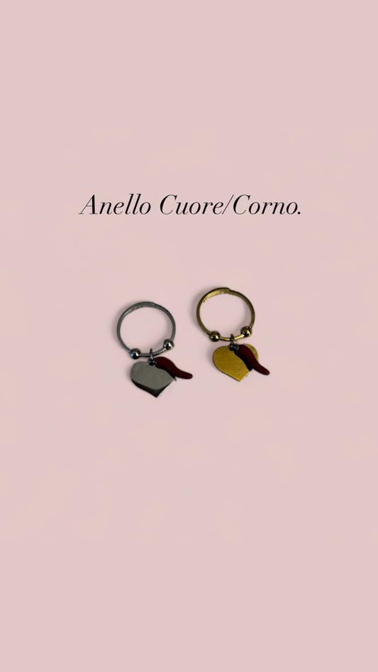 Anello Cuore/Corno