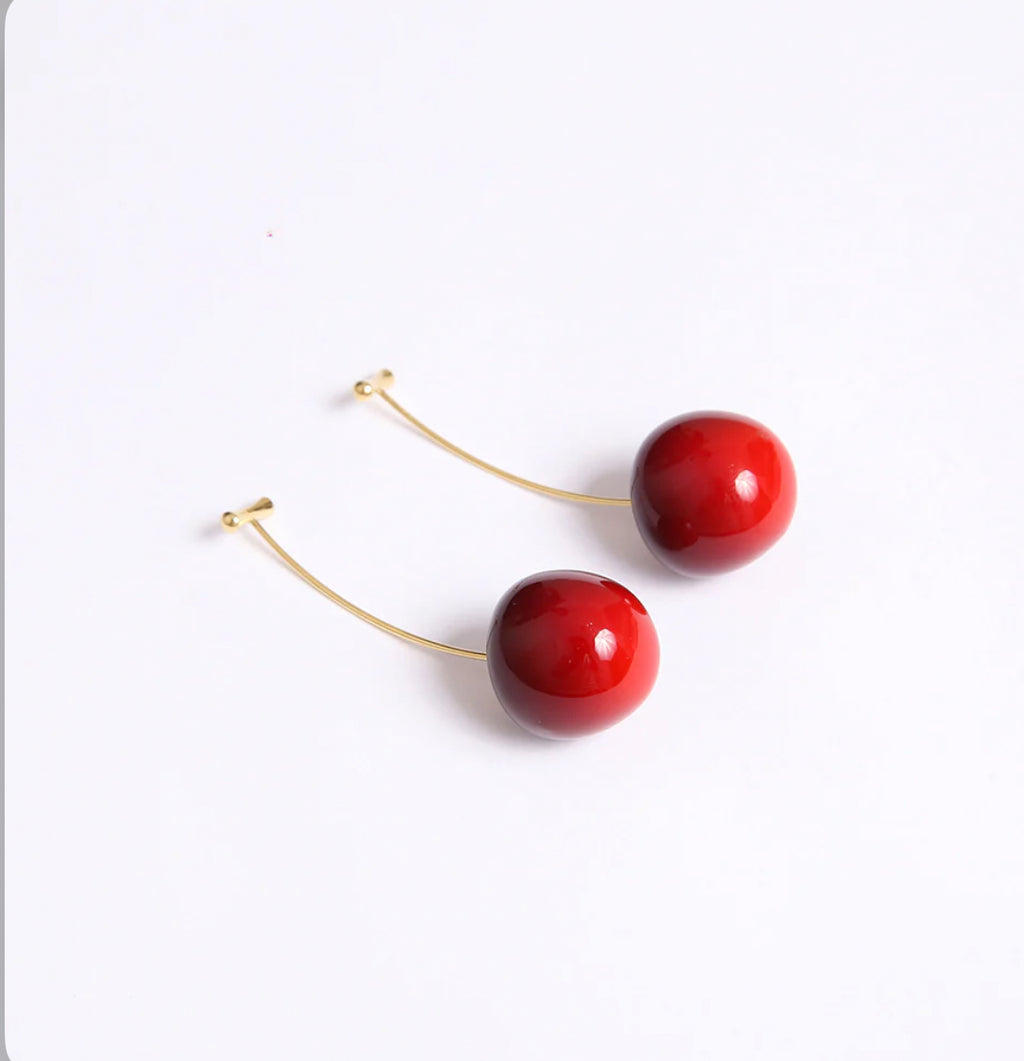 Cherry earrings 🍒