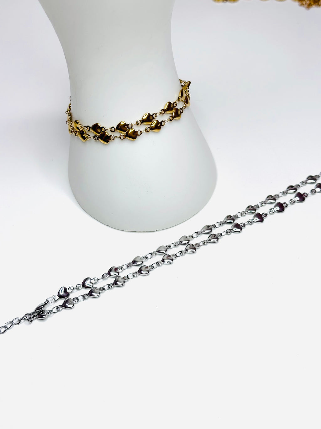 Bracciale Double Heart Chain