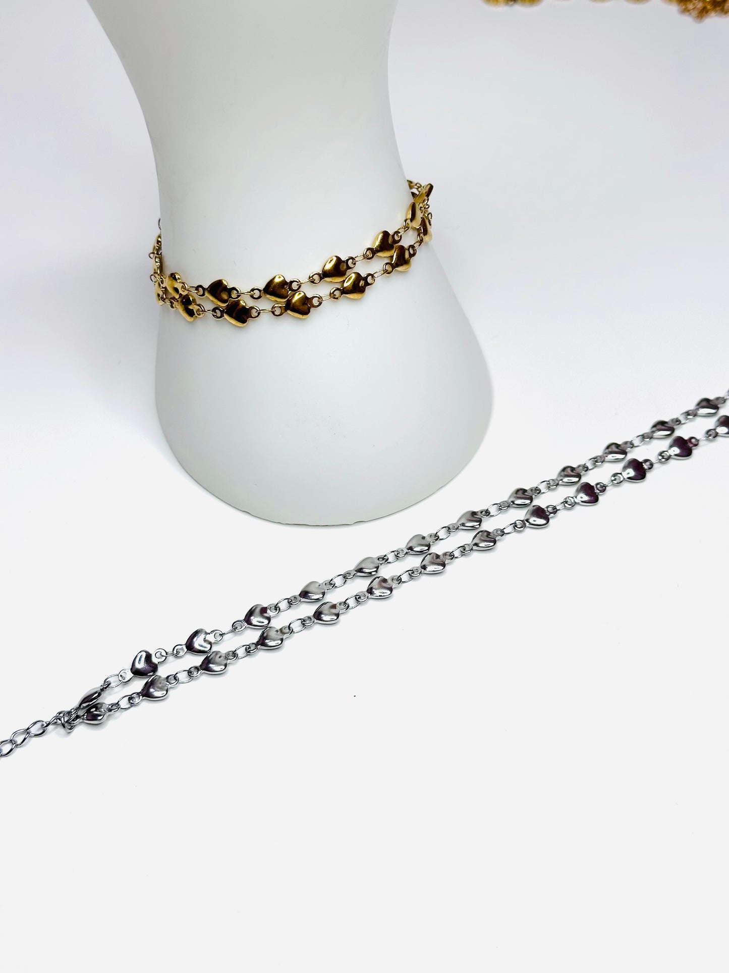 Bracciale Double Heart Chain