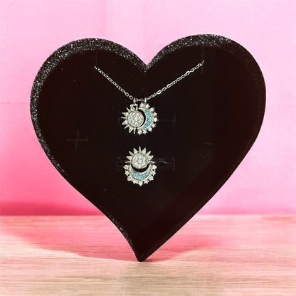 Cofanetto Love con collana e anelli Sole/Luna.