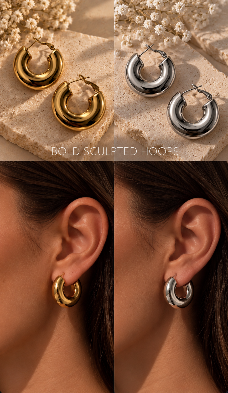Orecchini Bold Hoops