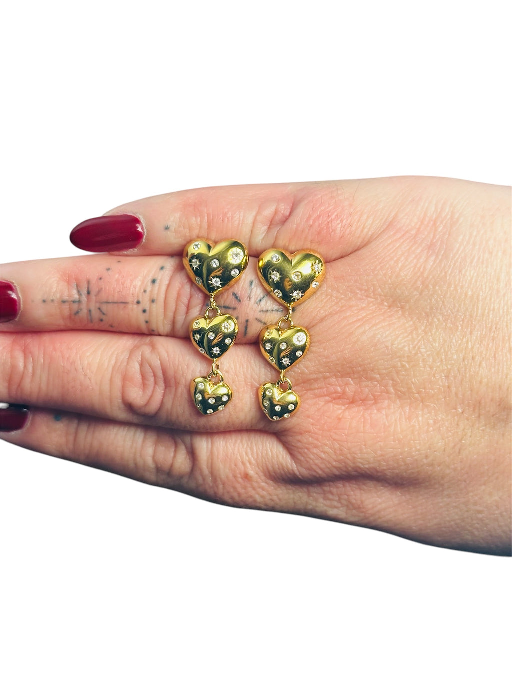 Orecchini Heart scintillanti