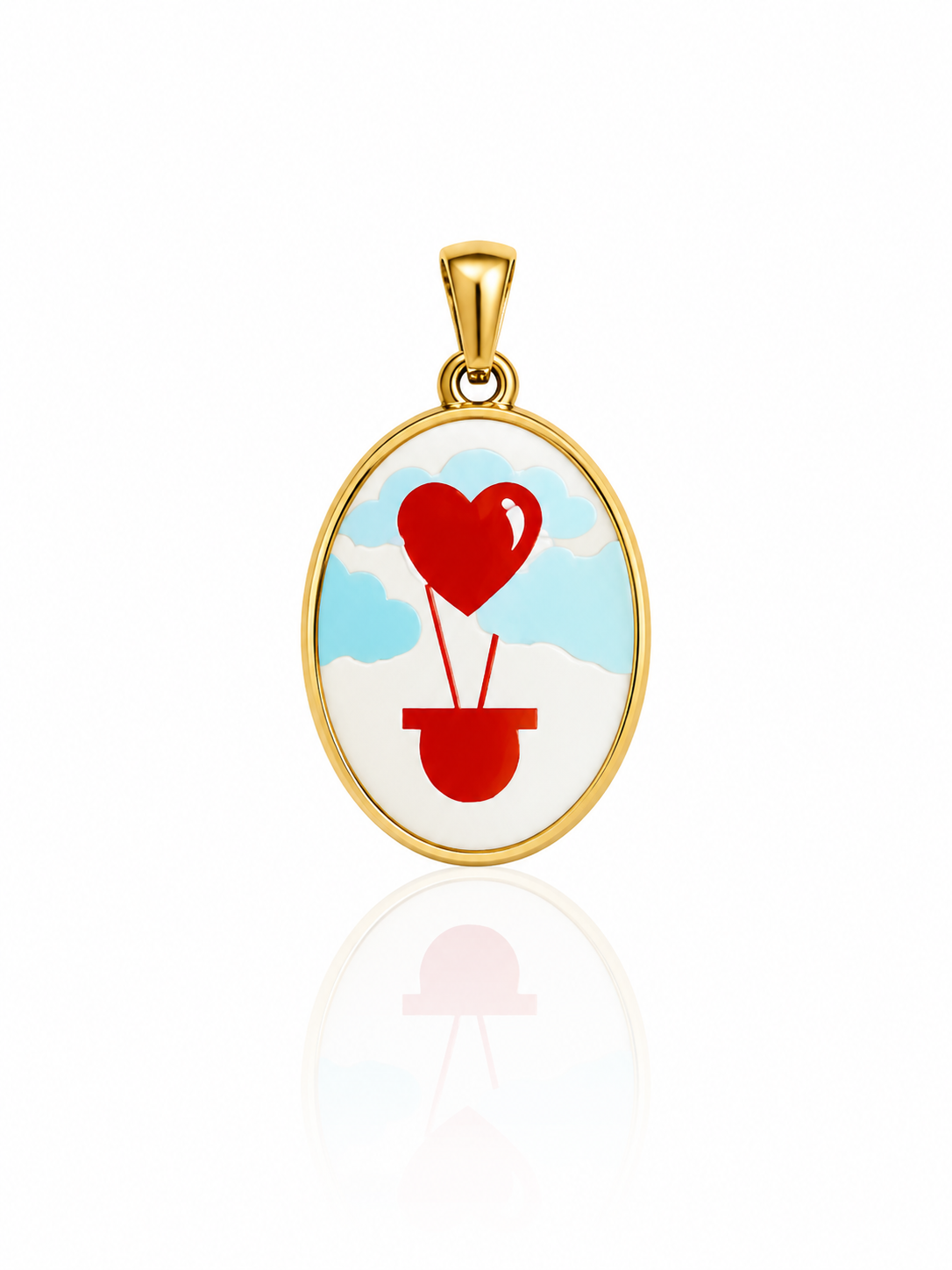 Ciondolo Cuore tra le Nuvole