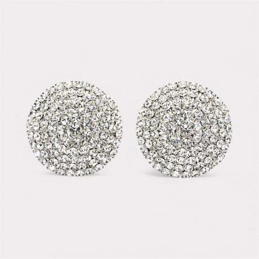 Orecchini Bottone di Cristallo