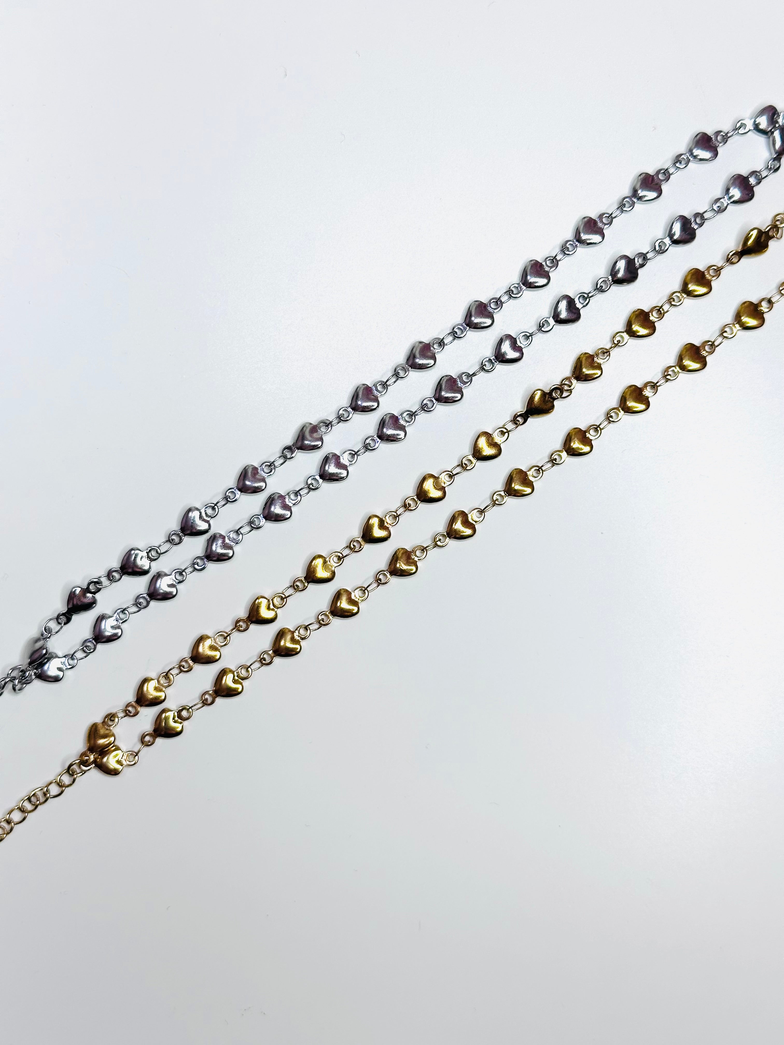 Bracciale Double Heart Chain
