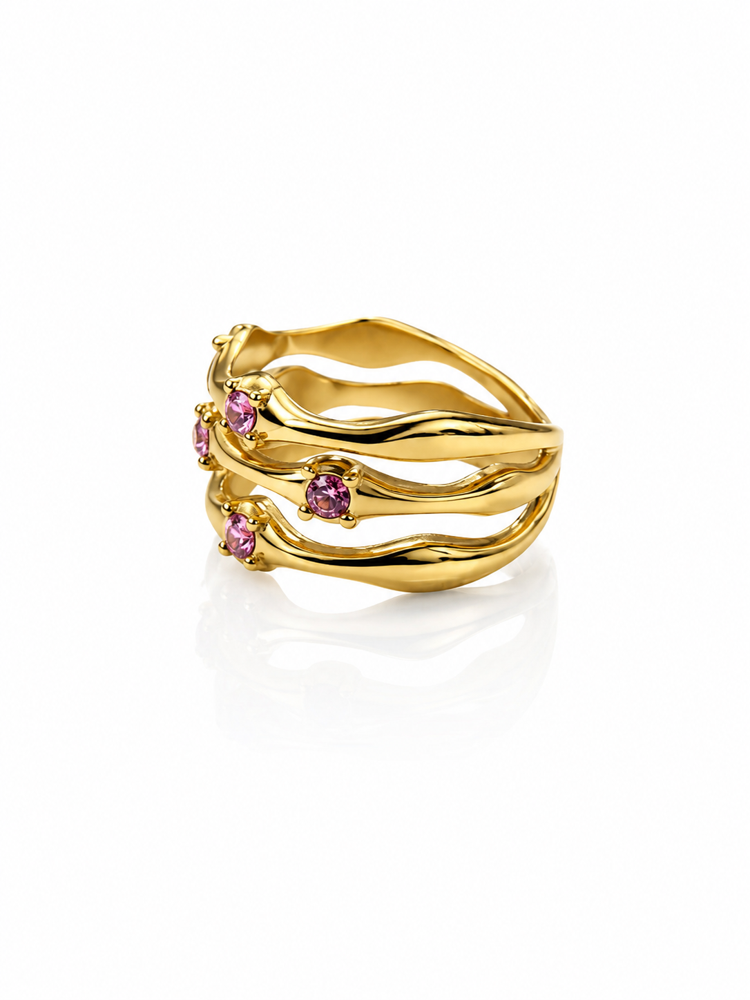 Anello Punti Luce Pink