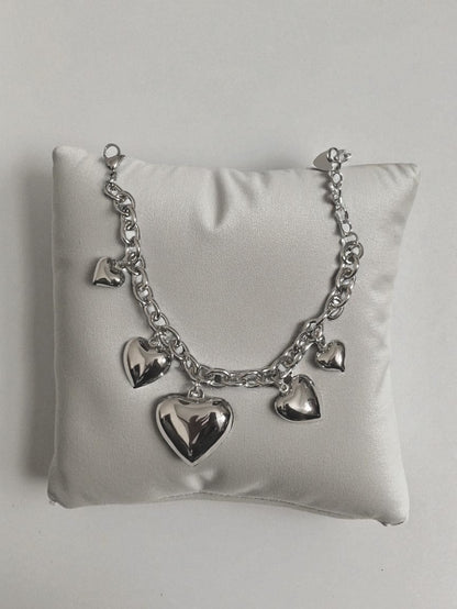 Bracciale Cuori crescenti sonaglio