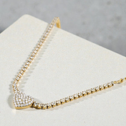 Collana Tennis Cuore (con cursore)