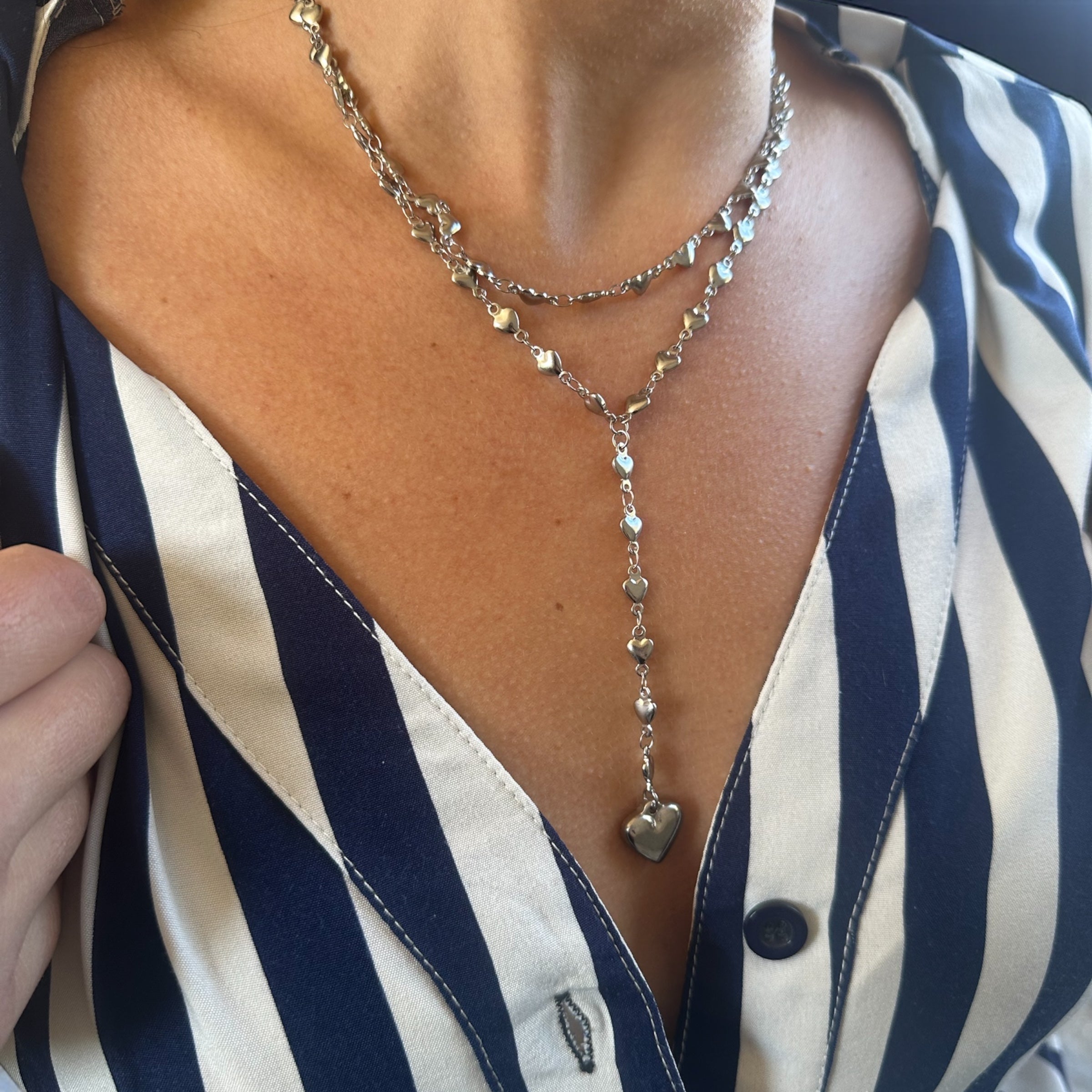Collana Double Heart Chain