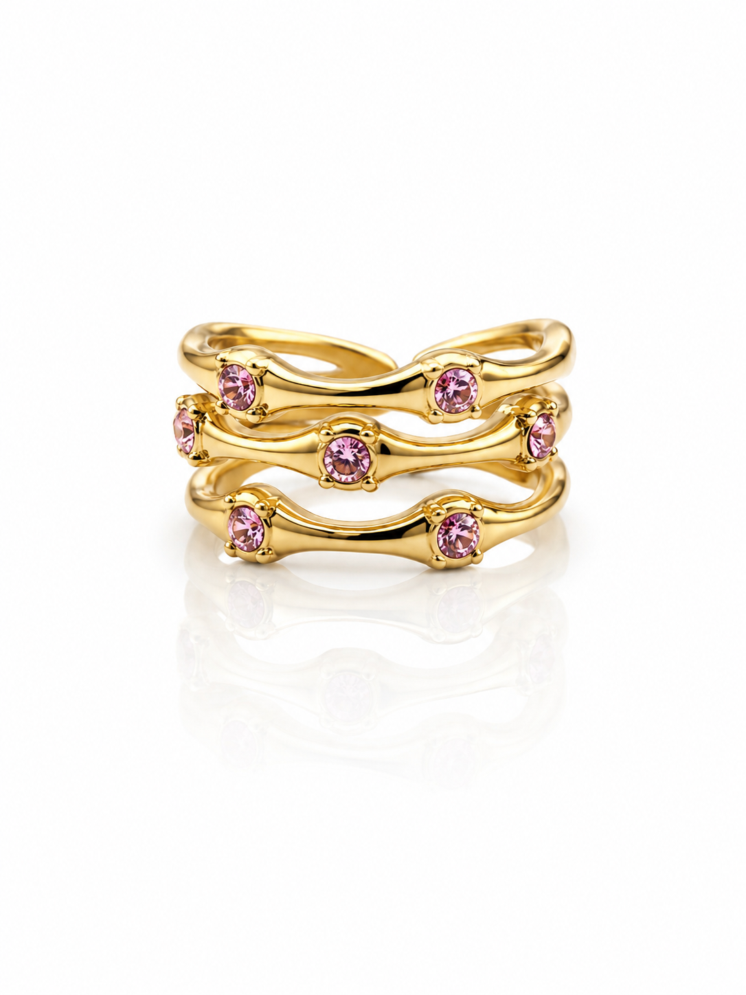 Anello Punti Luce Pink