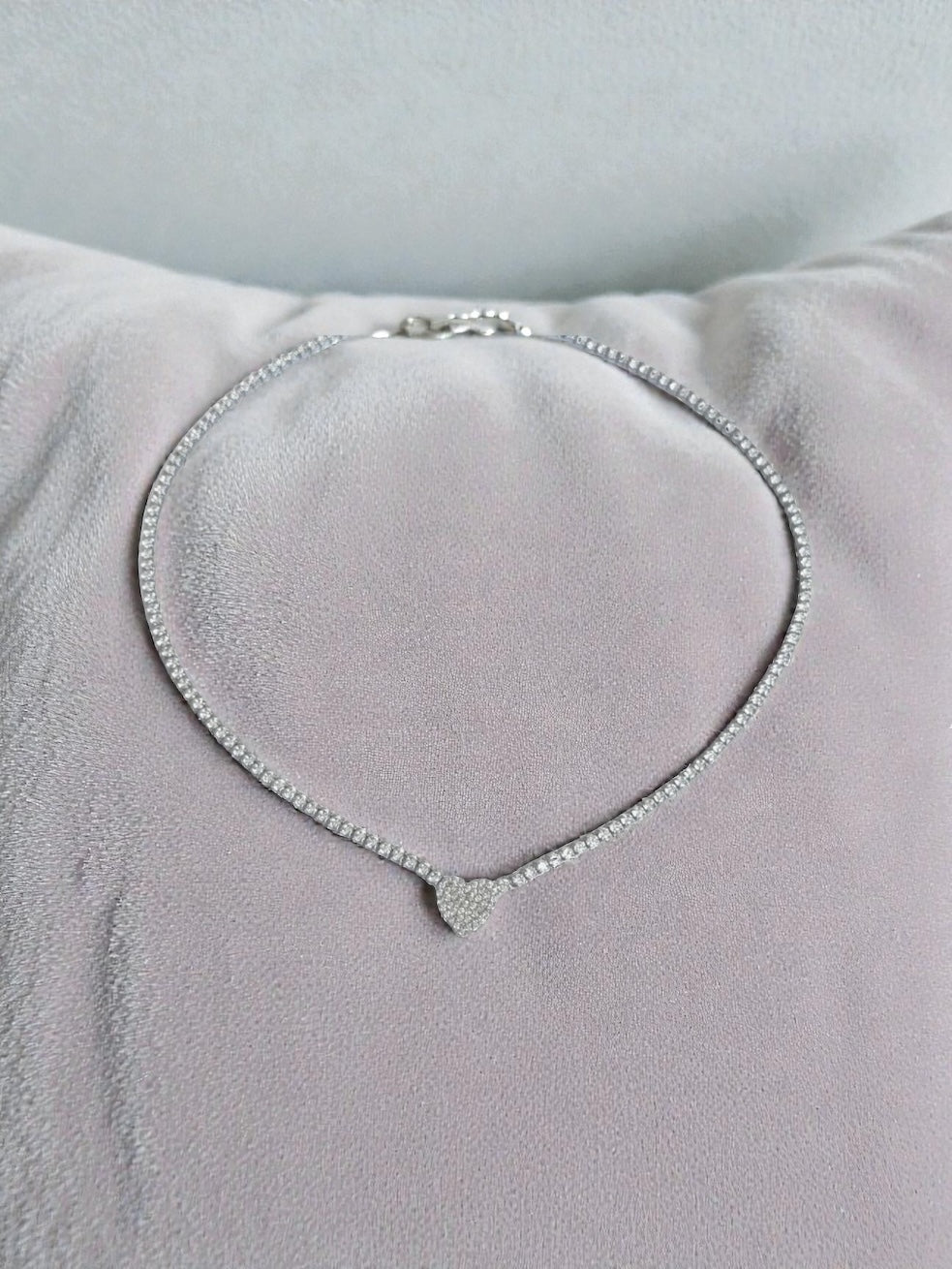 Collana Tennis Cuore (con cursore)