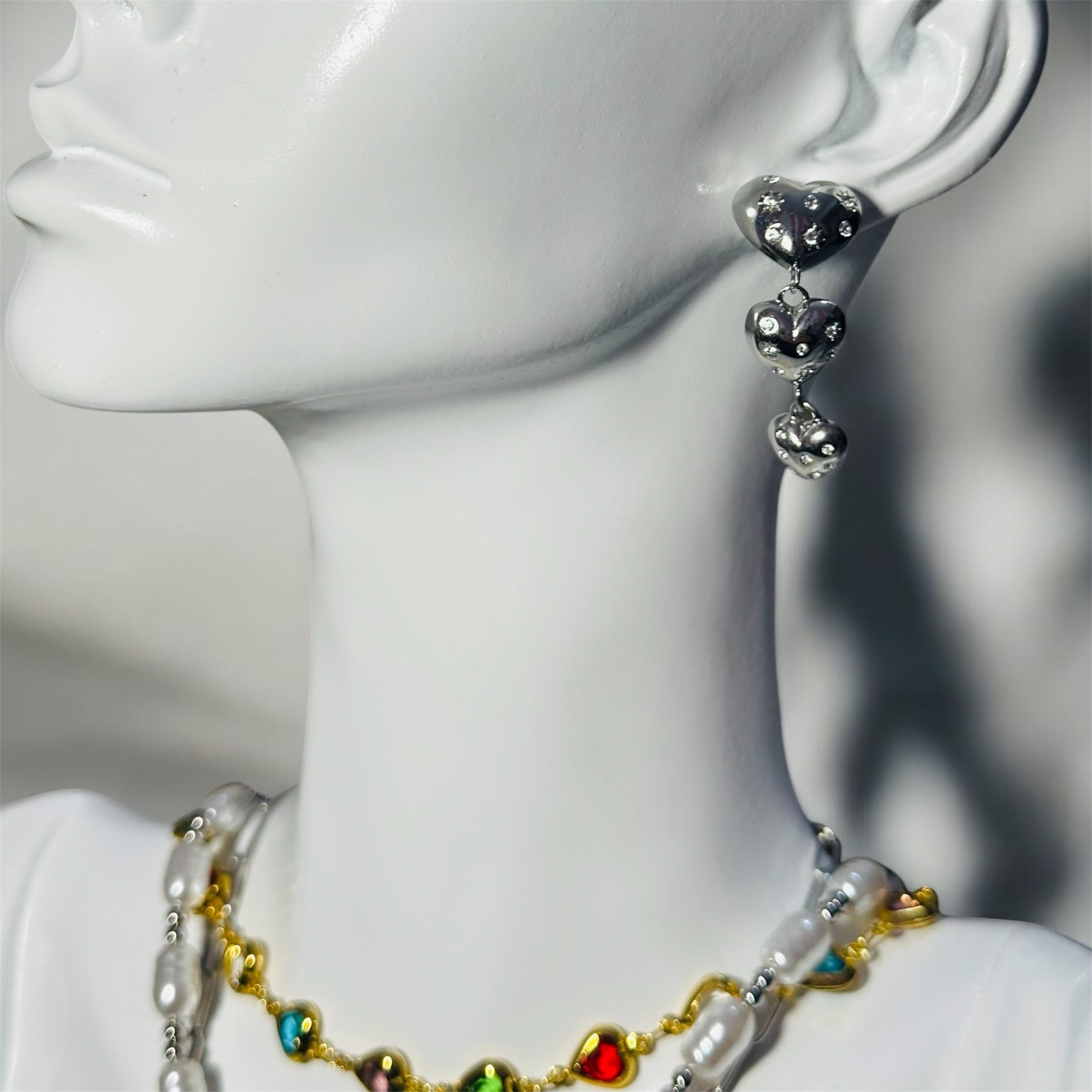 Orecchini Heart scintillanti