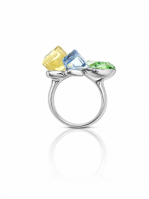 Anello Pietre Cubiche