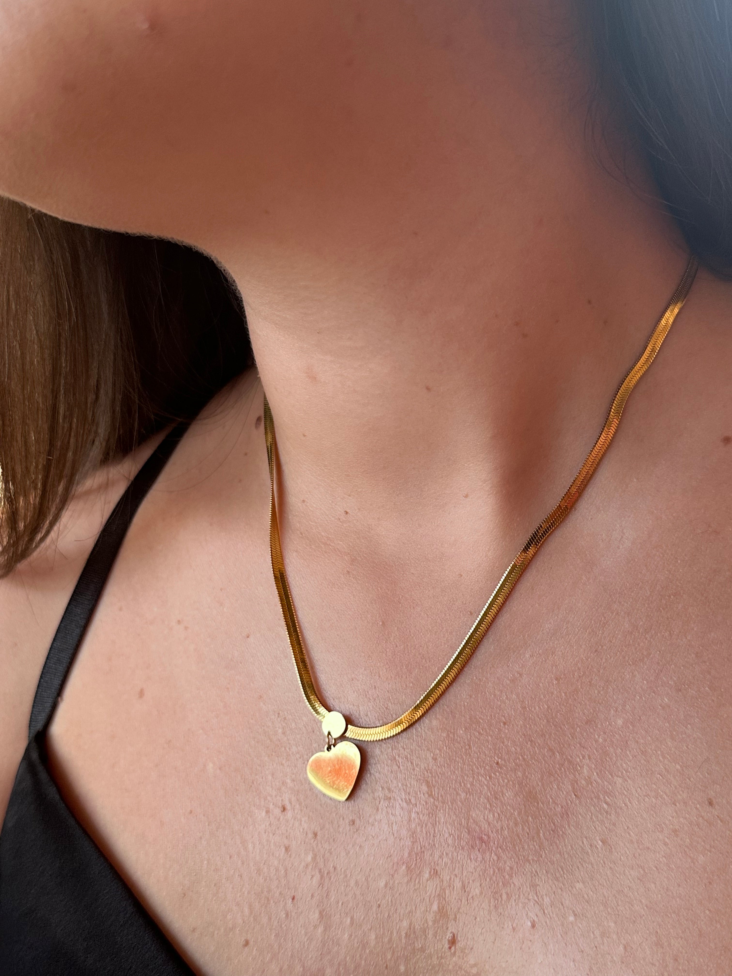 Heart Snake Necklace