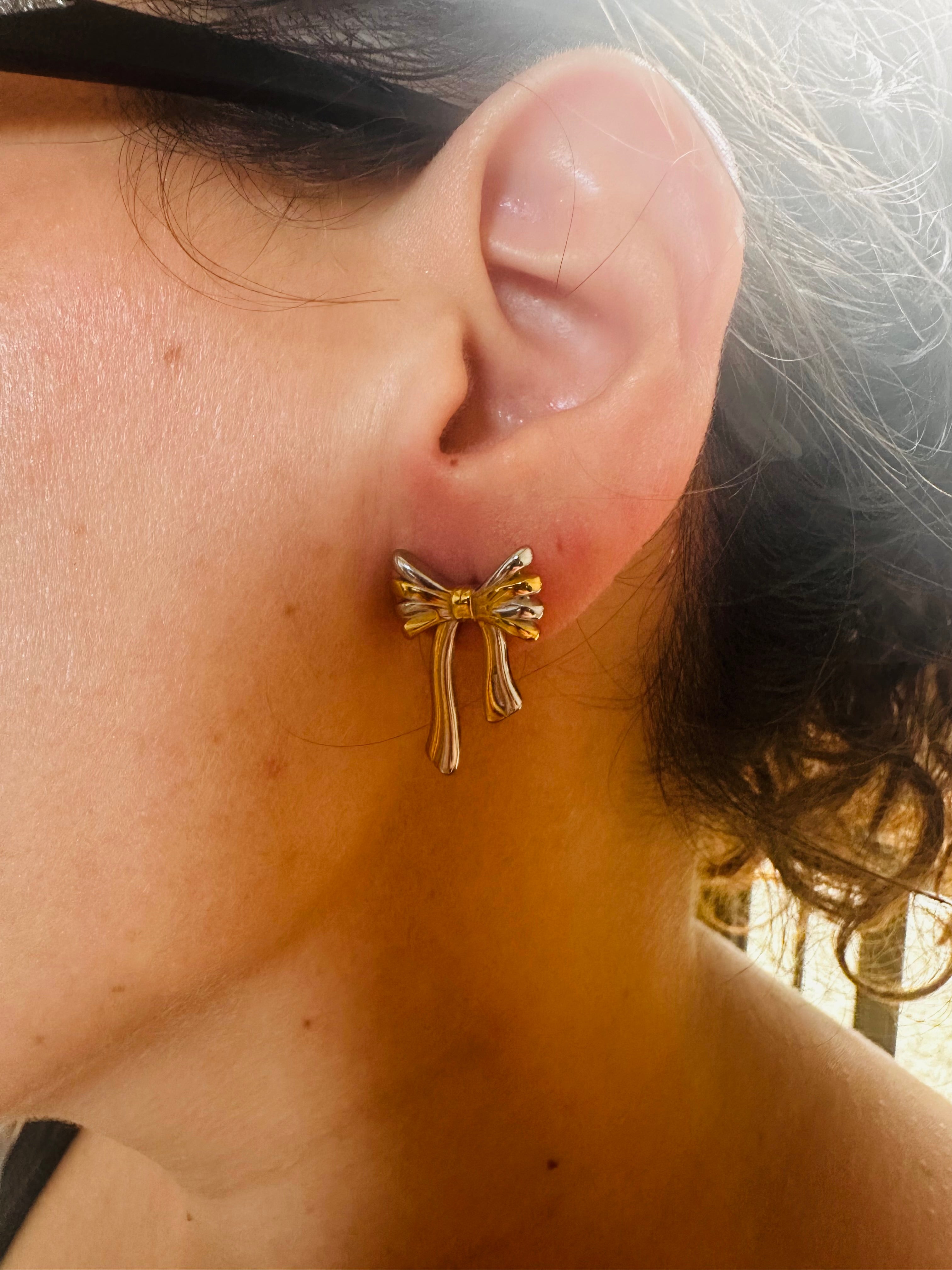 Orecchini Fiocco Bicolor