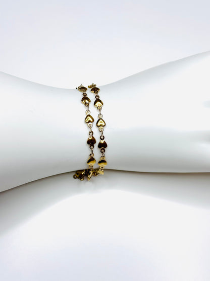Bracciale Double Heart Chain