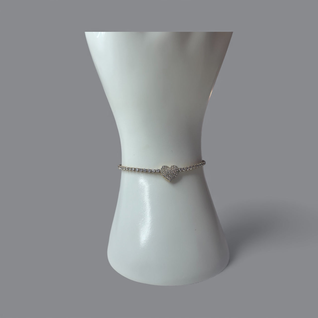 Bracciale Tennis Cuore (con cursore)