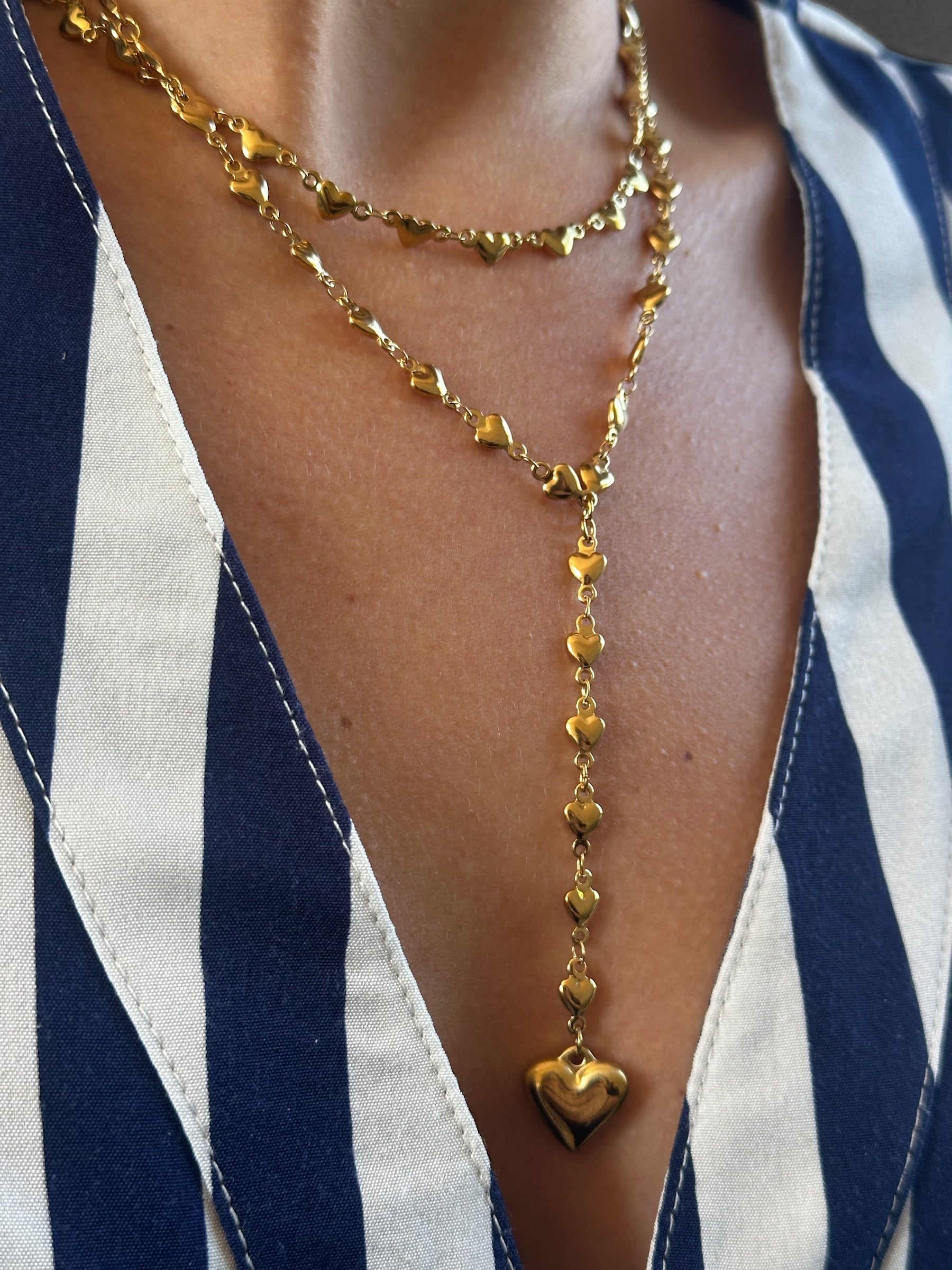 Collana Double Heart Chain