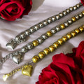 10mm Rattle Ball Bracelet. Big Heart.