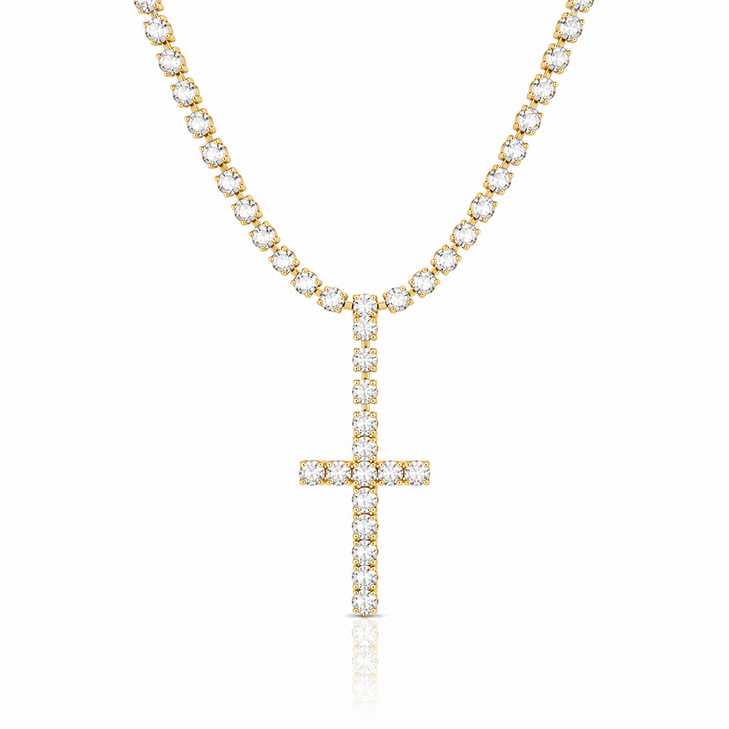 Collana Tennis Croce
