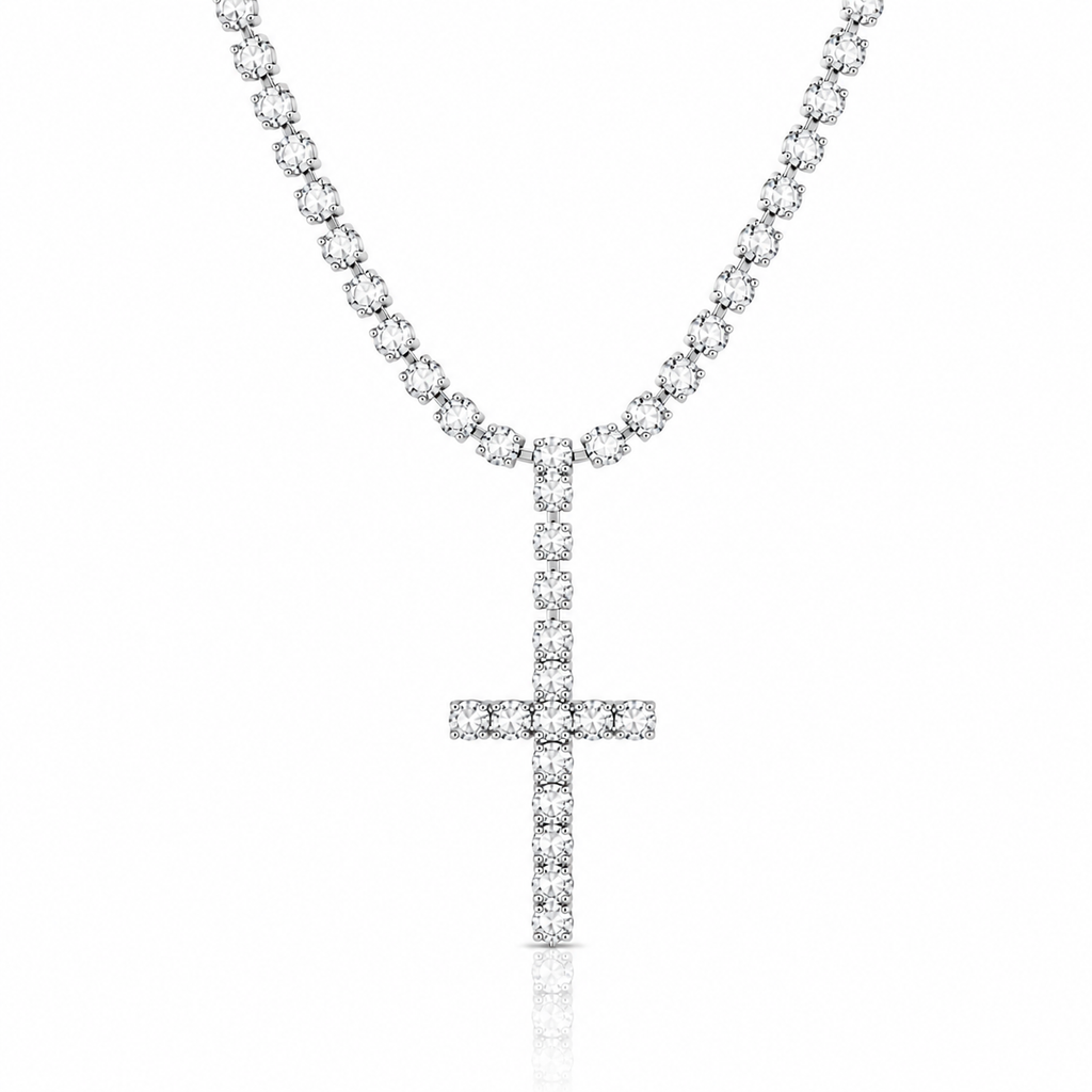 Collana Tennis Croce