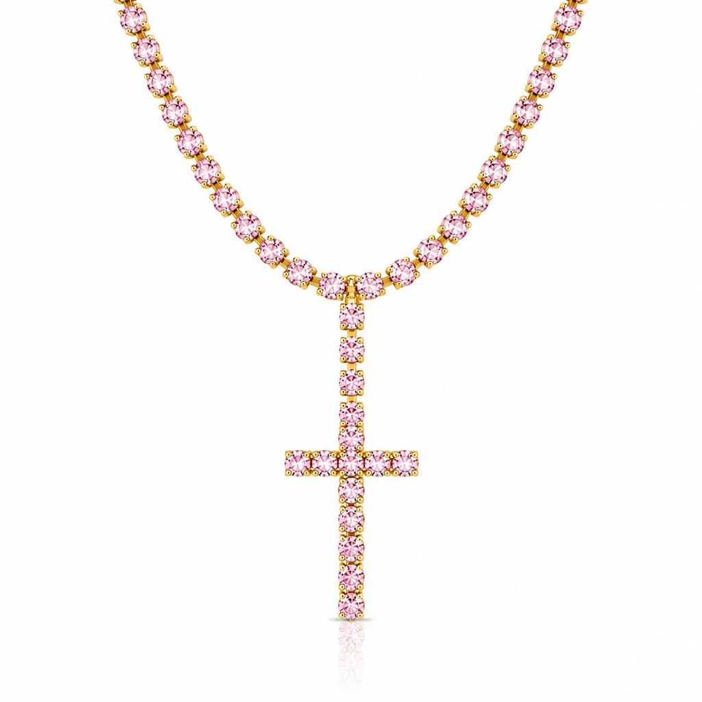 Collana Tennis Croce