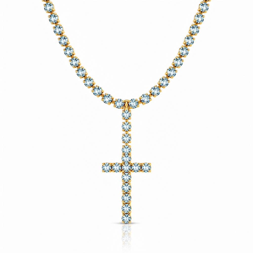 Collana Tennis Croce