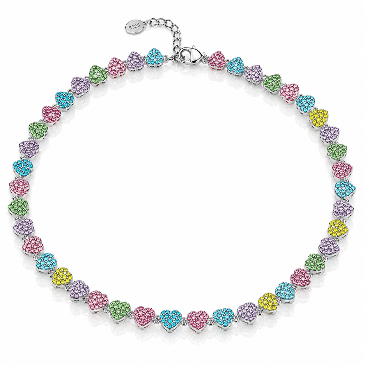 Collana Cuori Arcobaleno