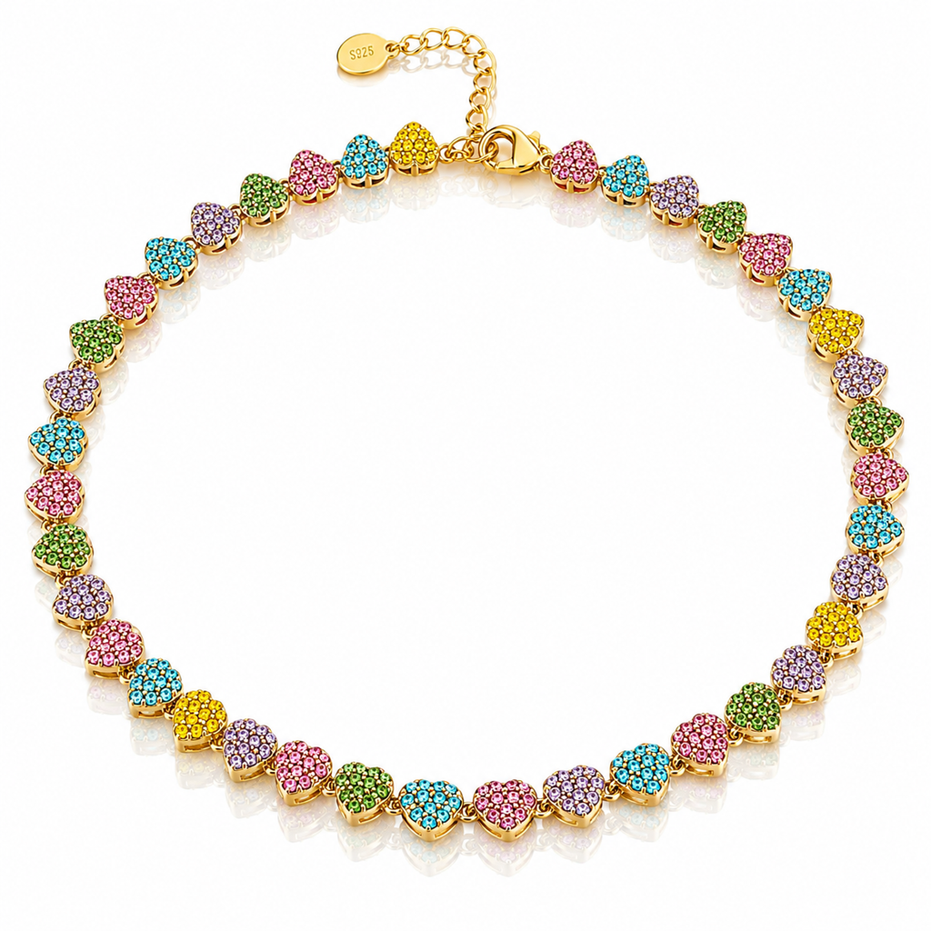 Collana Cuori Arcobaleno