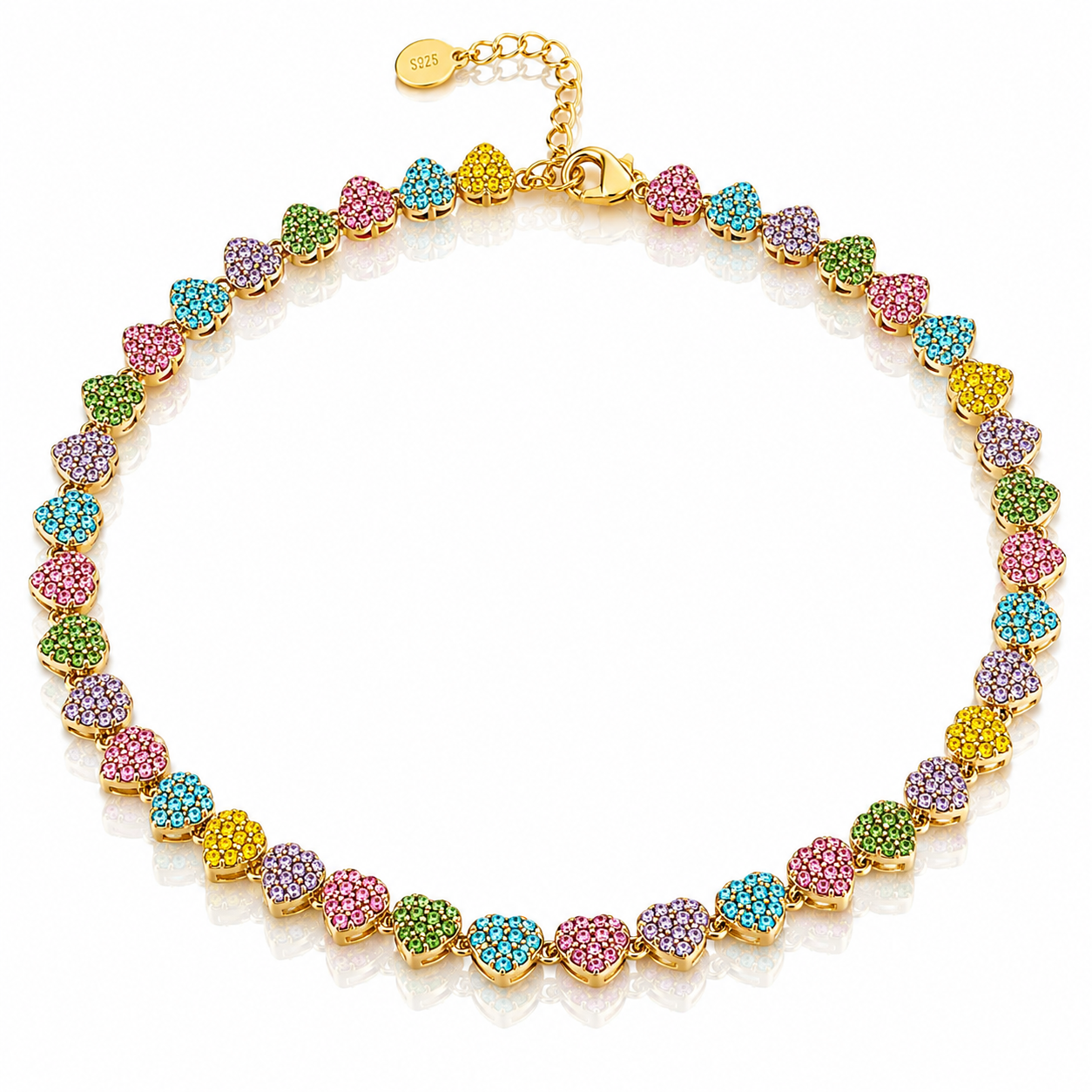 Collana Cuori Arcobaleno