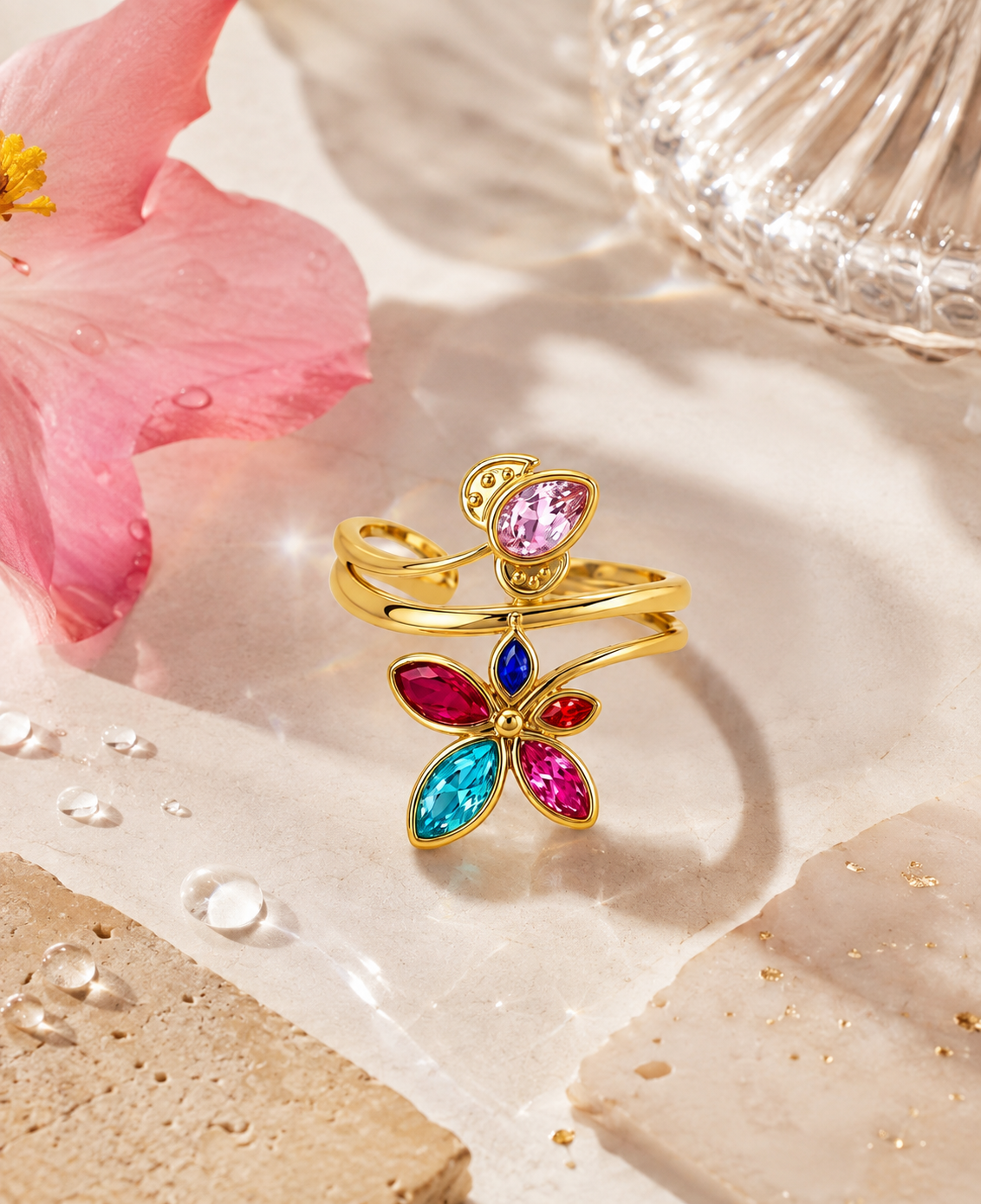 Anello Petali di Luce
