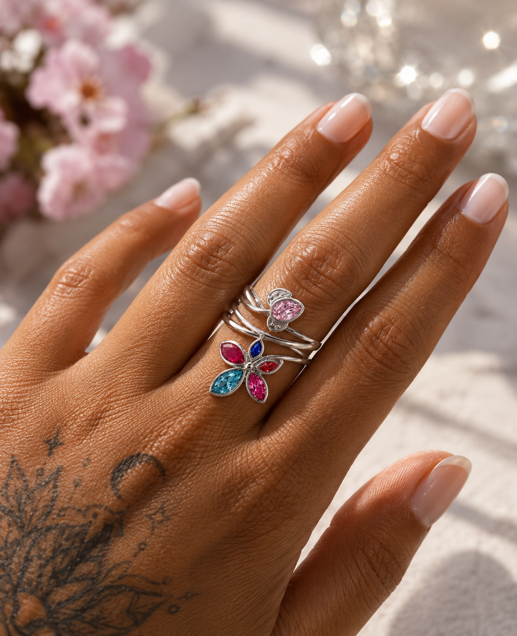 Anello Petali di Luce