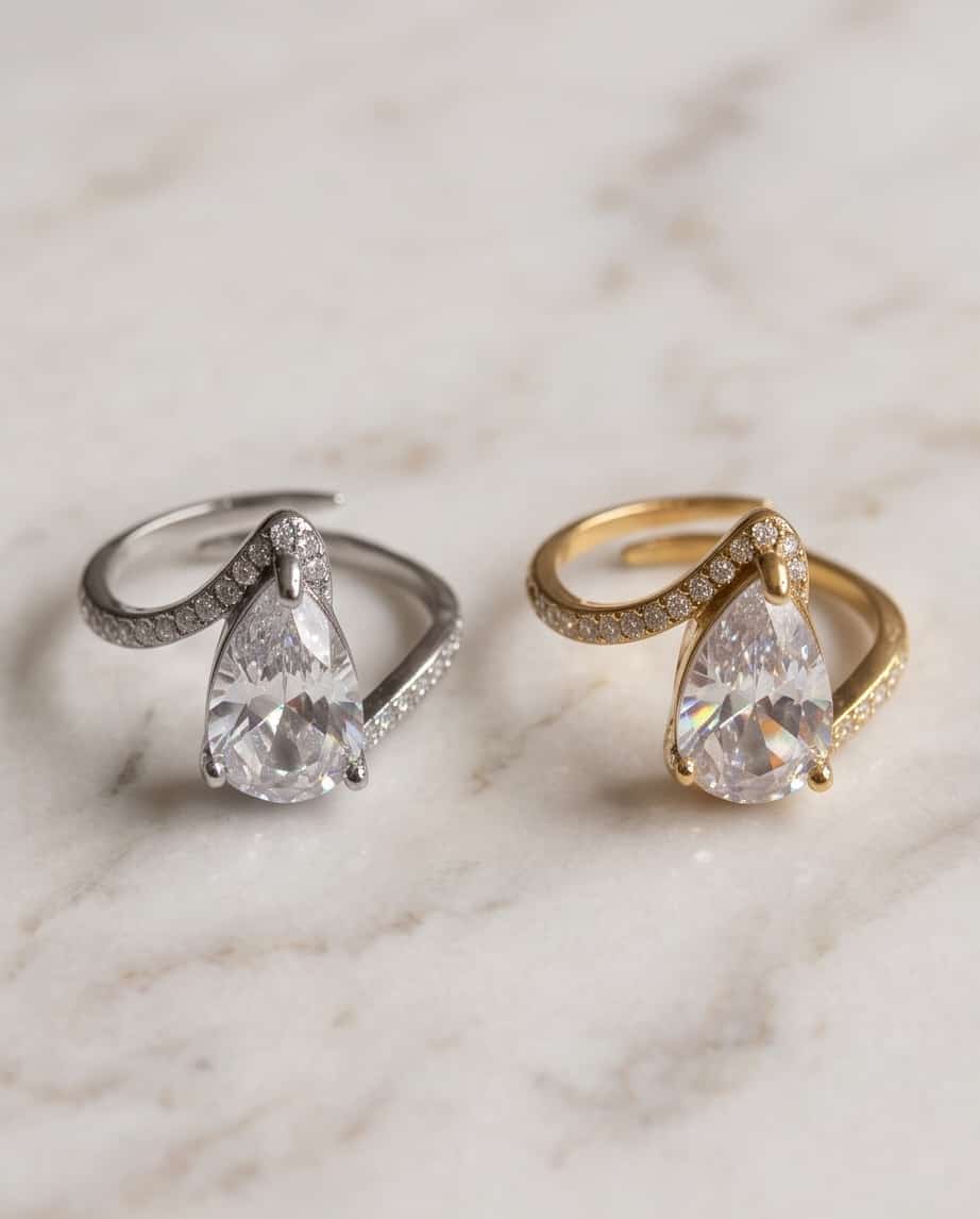 Anello Goccia di Cristallo