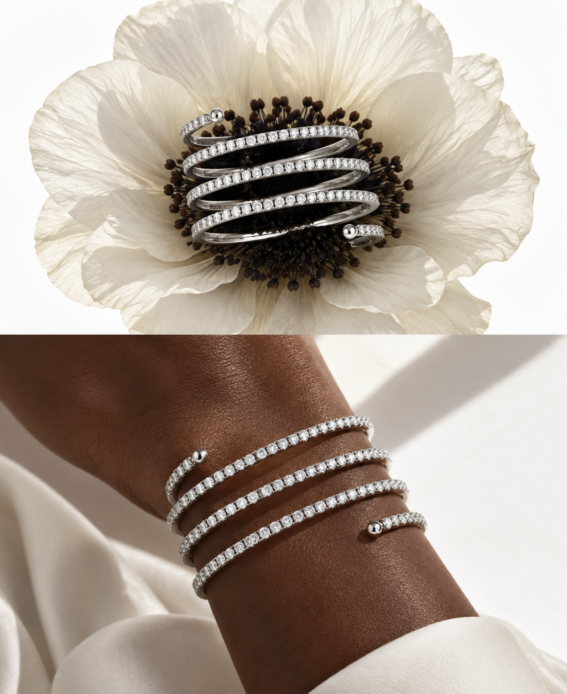 Bracciale Tennis Spirale