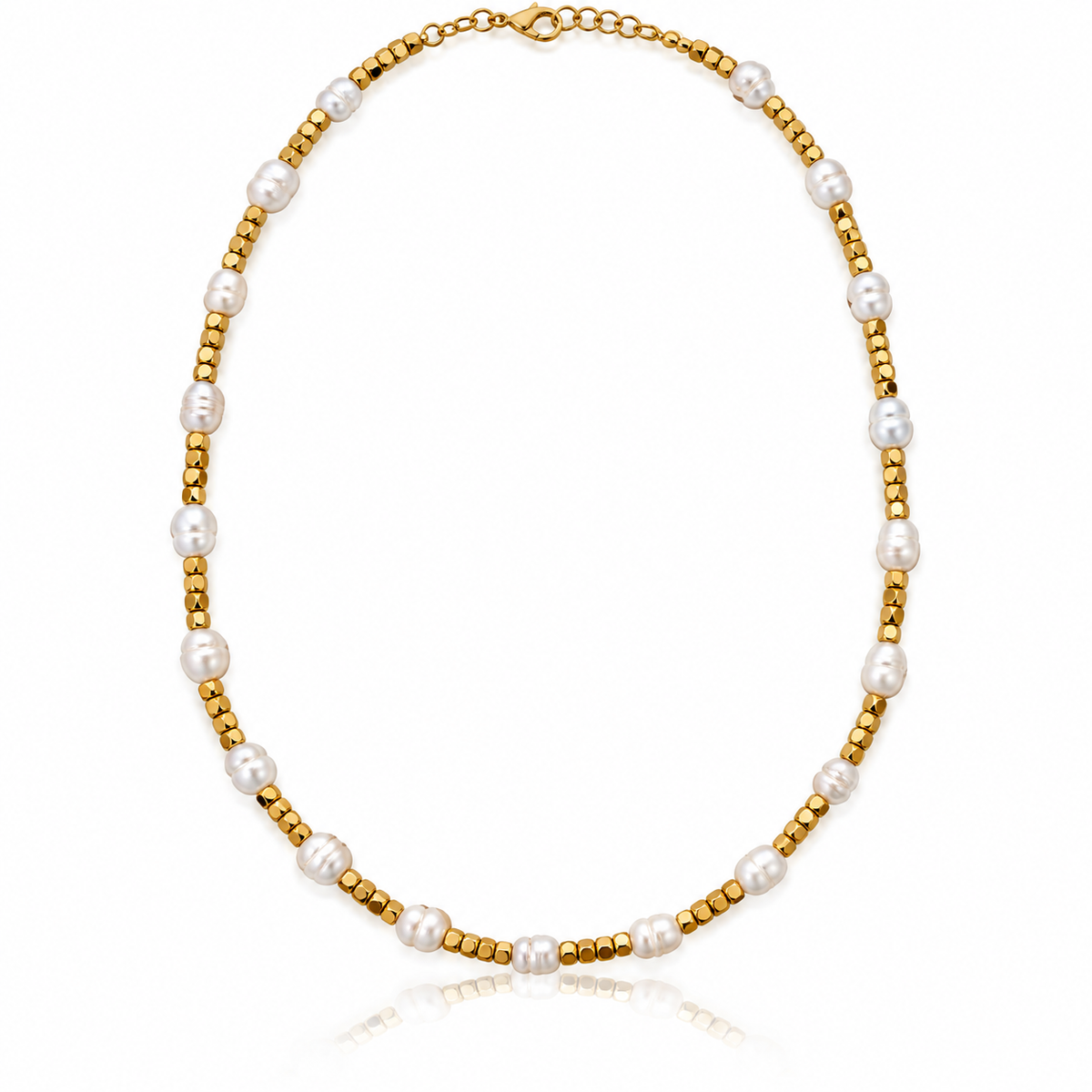 Collana Cube con Perle di Fiume