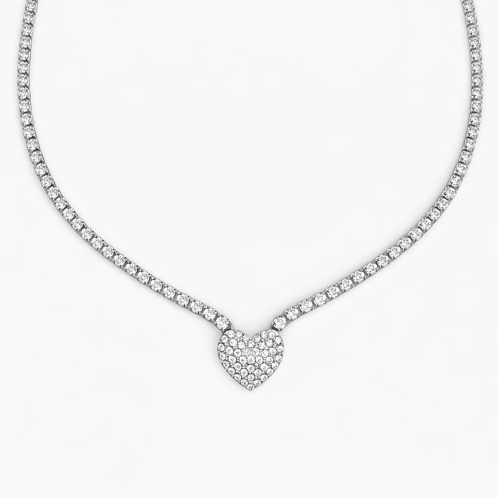 Collana Tennis Cuore (con cursore)