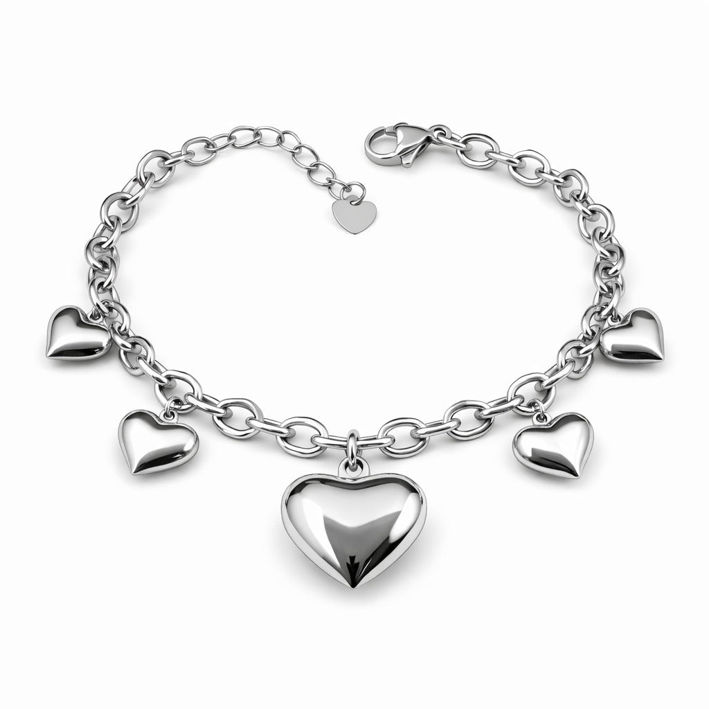 Bracciale Cuori crescenti sonaglio