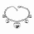 Bracciale Cuori crescenti sonaglio
