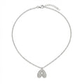 Collana Lettera Pavé Essential SILVER